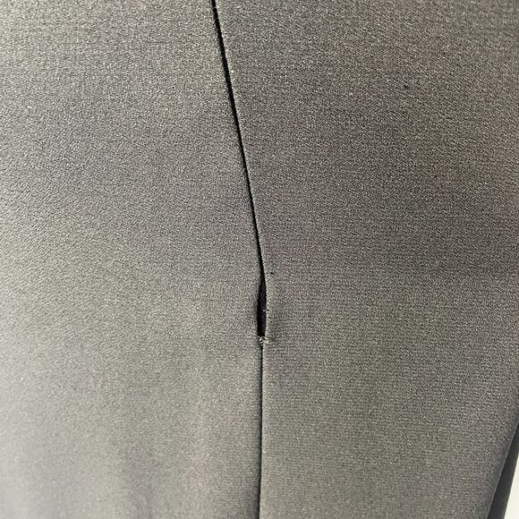 Vintage Maxi Dress Size 12 Black Solid Long Sleeve Bows Gothic Dark Academia 90s - Picture 9 of 16